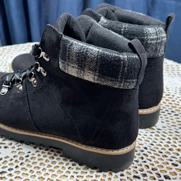 Sonoma Black w/Plaid Women's Hiking Boots Size 9 M Kohl’s Lace Up Ankle  3149 - Picture 9 of 11